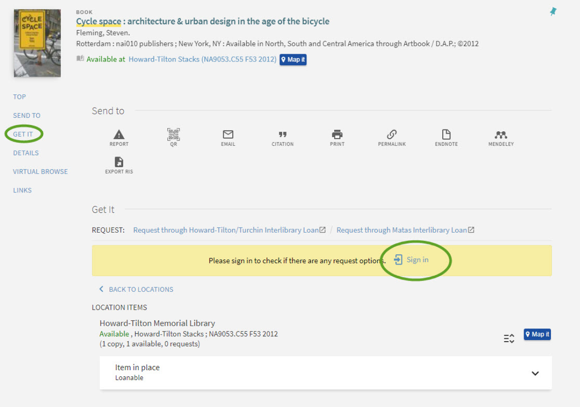 interface to request through the catalog