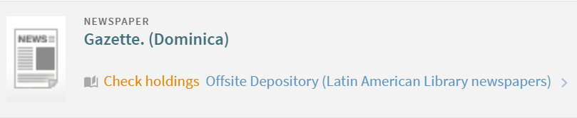 Offsite Depository Latin American Library newspapers