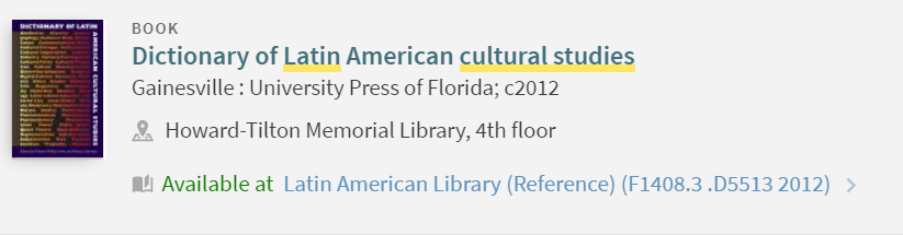 Latin American Library Reference