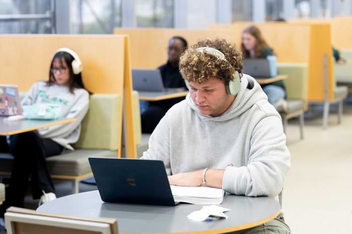students studying